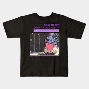 Lost in my own thoughts Kids T-Shirt